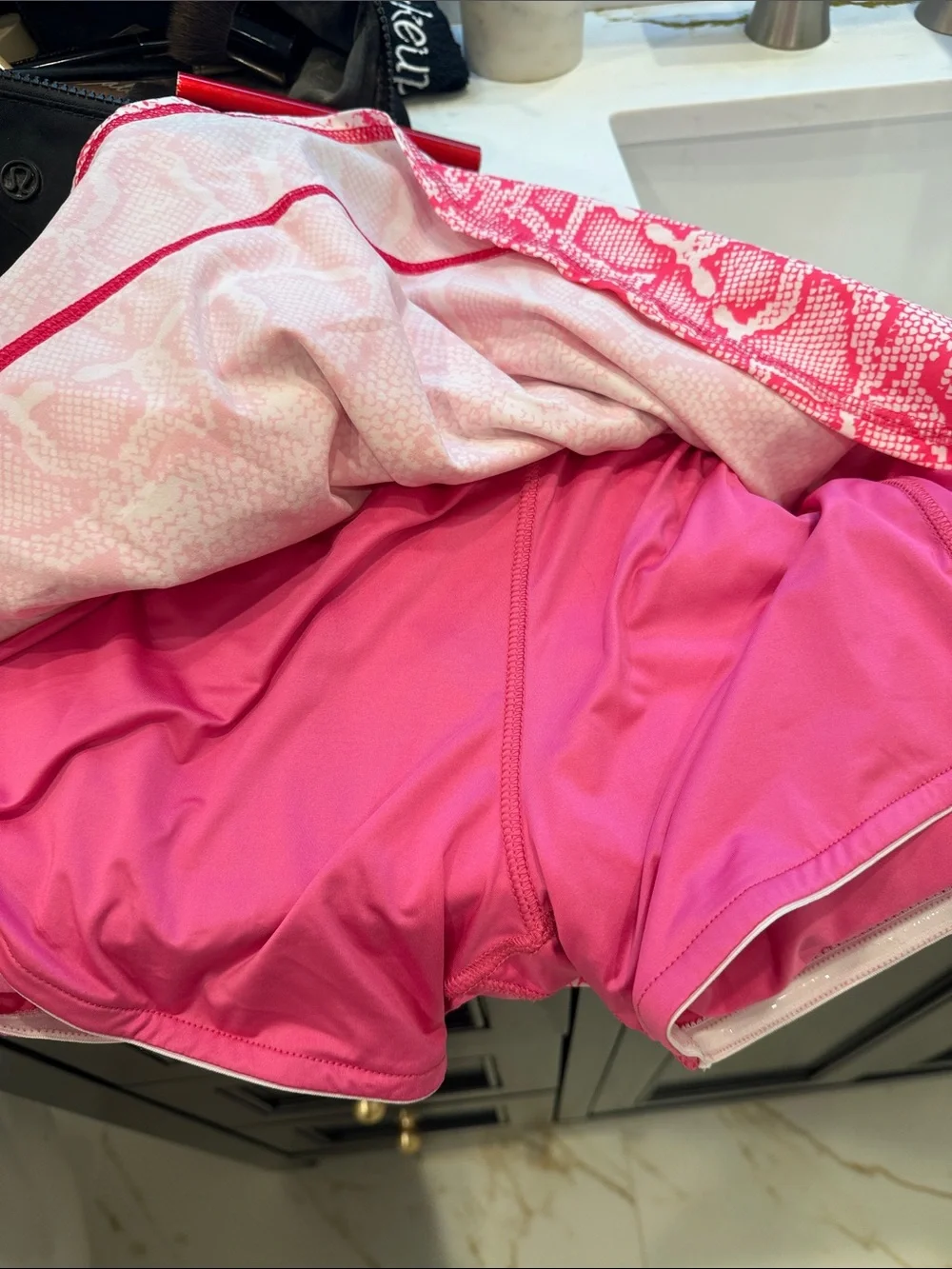 The Bubble Lifestyle Pink Snakeskin Skirt - Picture 3 of 5
